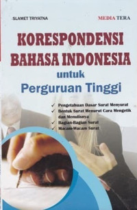Image of Korespondensi Bahasa Indonesia untuk Perguruan Tinggi